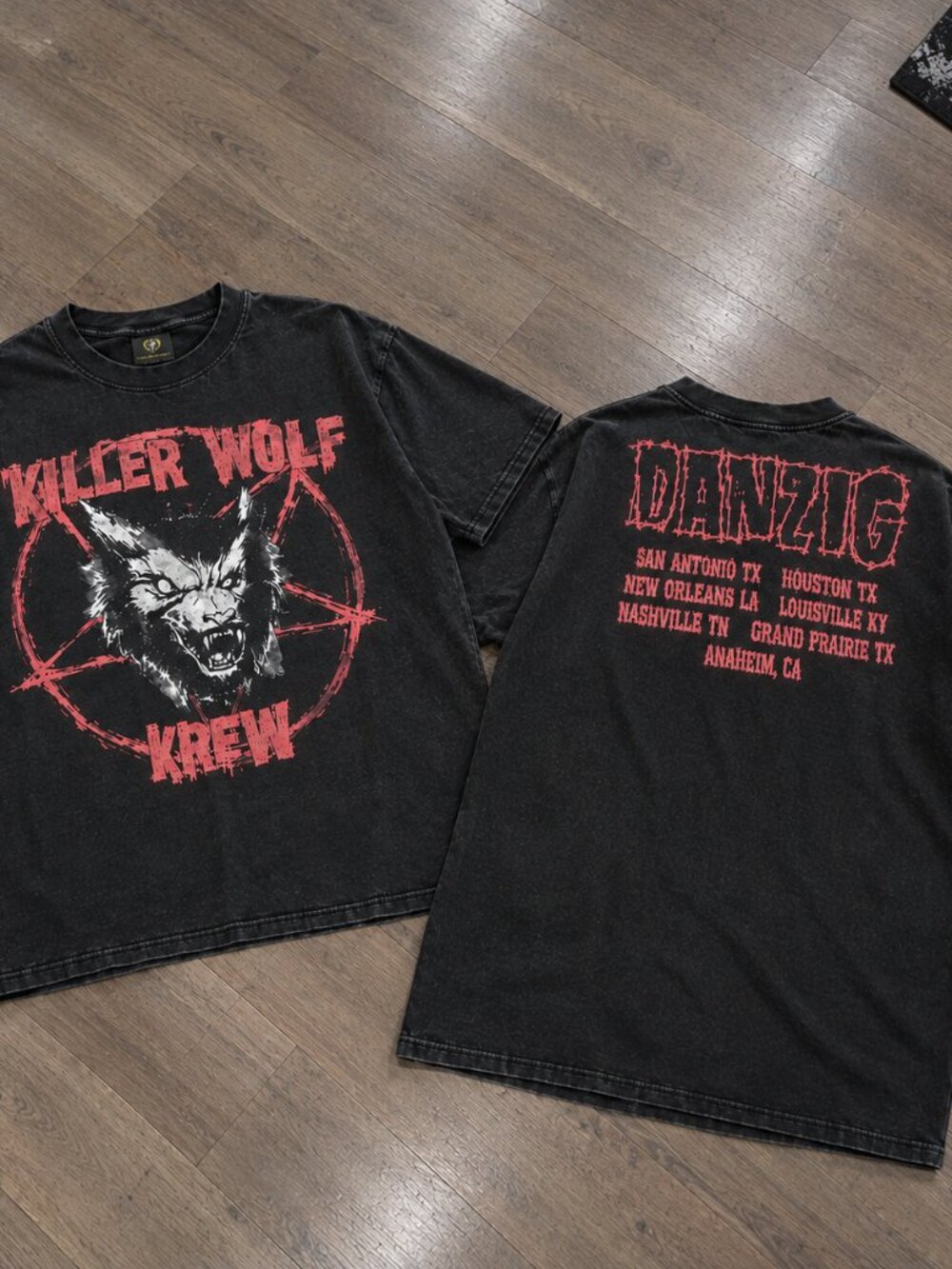 Danzig Killer Wolf Krew Tour Vintage Graphic Tee Shirt